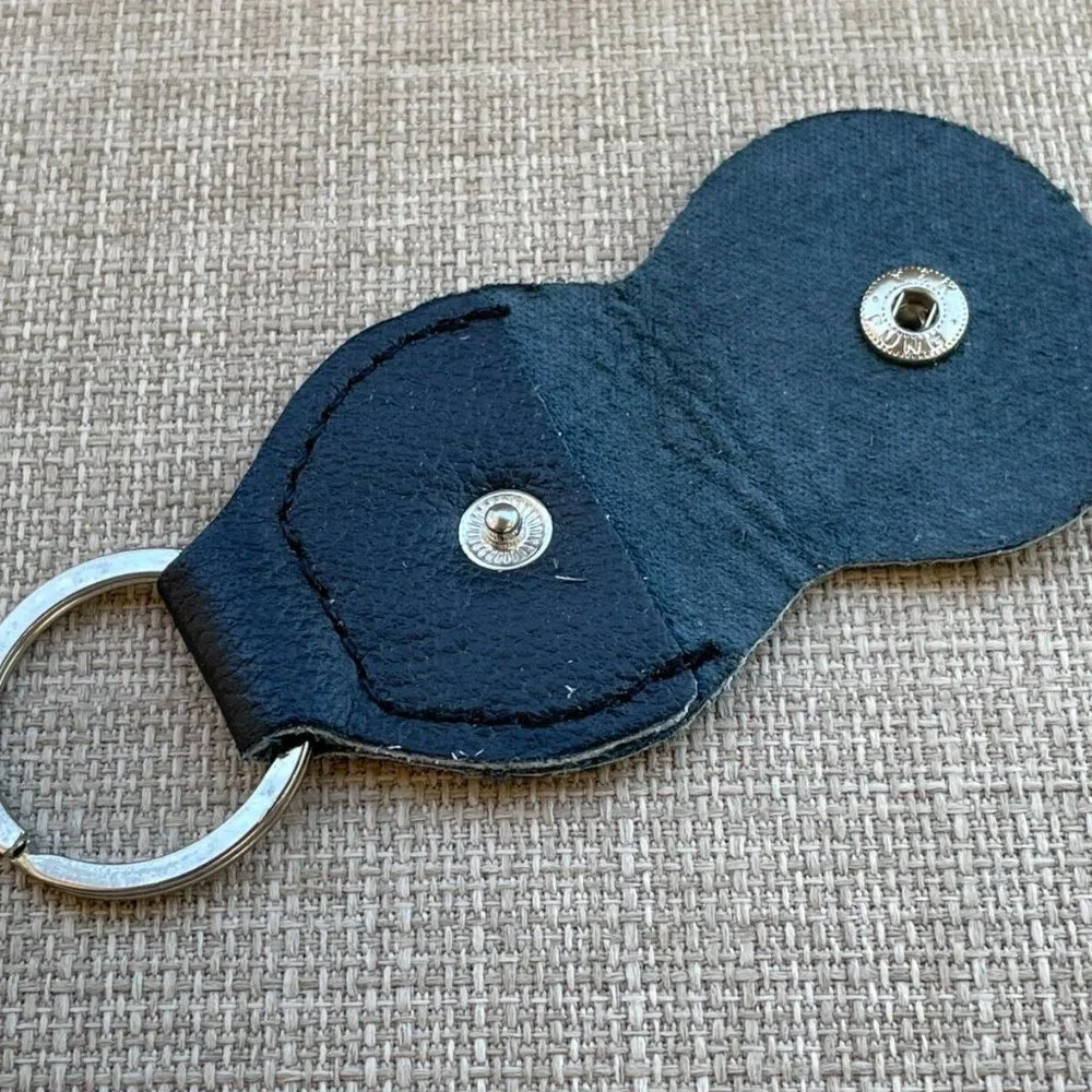 Key Chain Keys Holder Black Leather Keychain Keyring Key Fob New